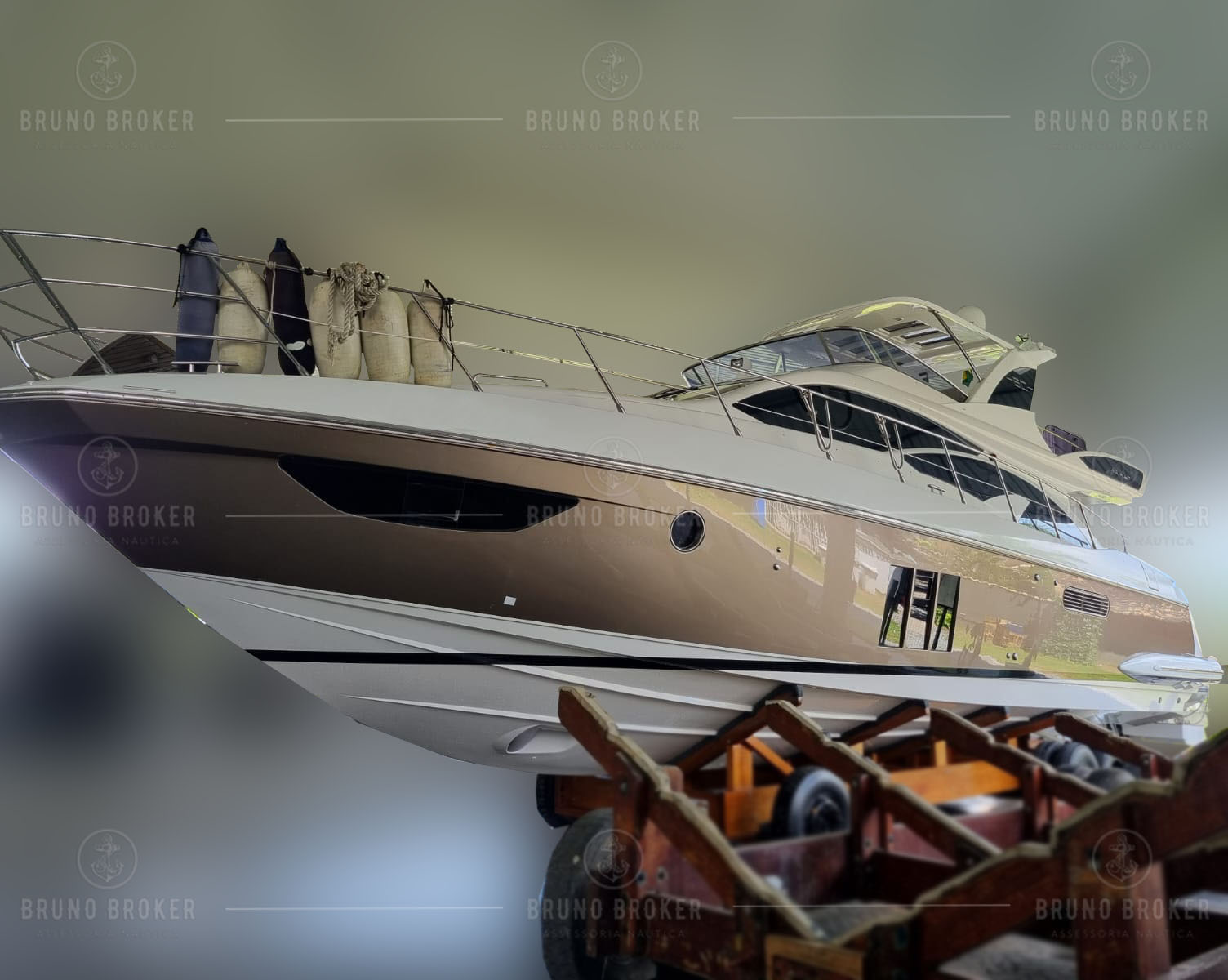 Lancha a venda Angra dos Reis Azimut 60 ano 2013 em 2x Man 800hp diesel pé de galinha