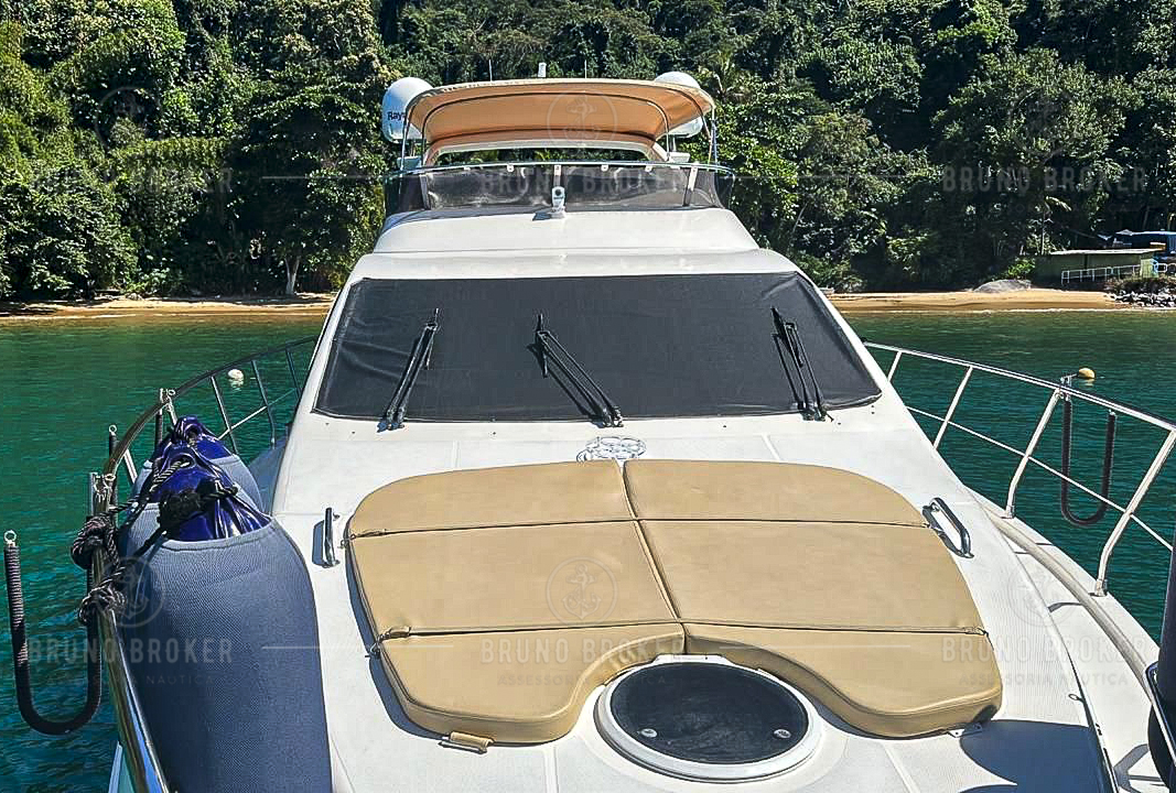 Lancha a venda Angra dos Reis Intermarine 600 Full 60 Pés 2007 em 2x Volvo Penta D12 800 diesel Pé de galinha