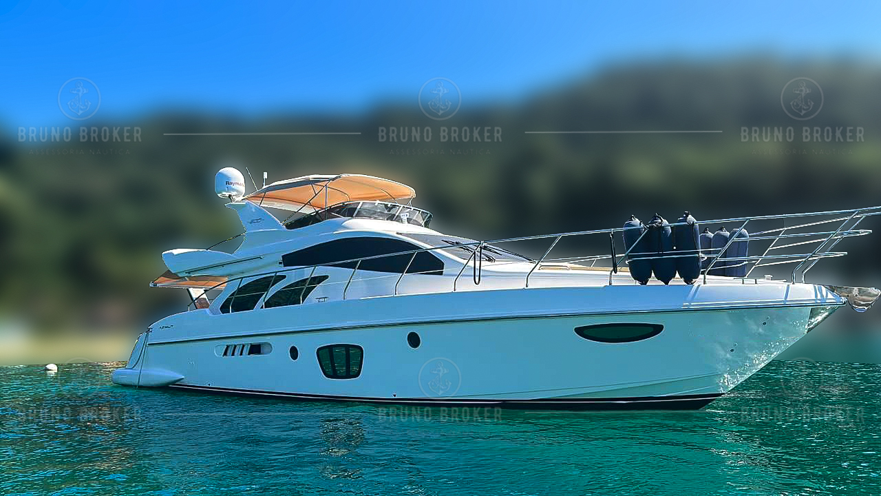Lancha a venda Angra dos Reis Intermarine 600 Full 60 Pés 2007 em 2x Volvo Penta D12 800 diesel Pé de galinha