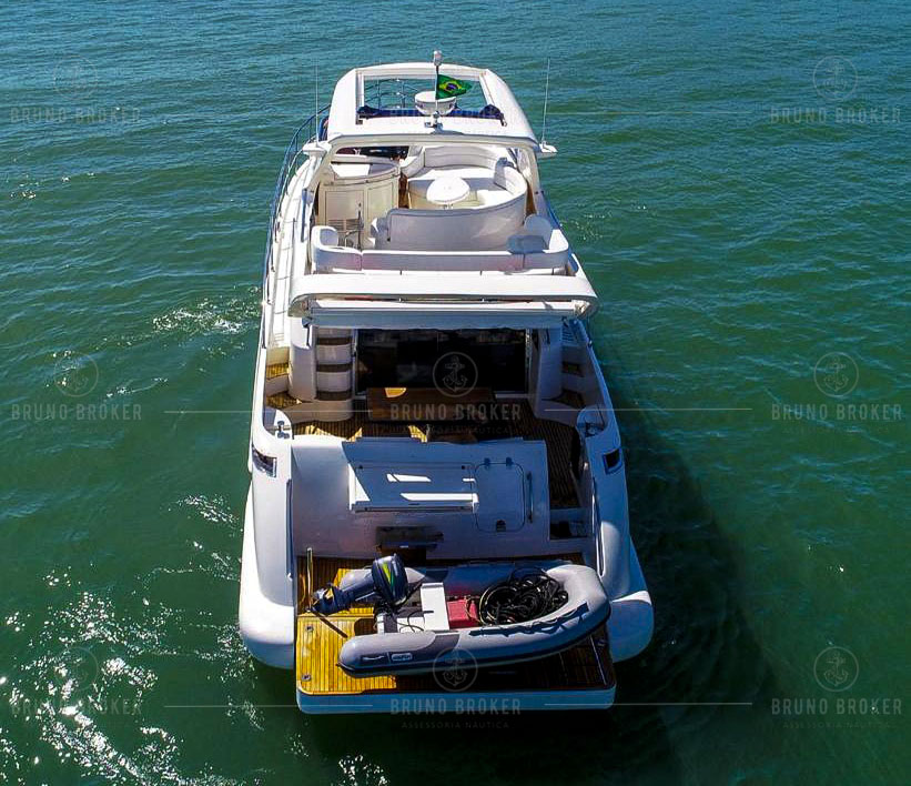 Lancha a venda Angra dos Reis Intermarine 600 Full 60 Pés 2008 em 2x Volvo Penta D12 800 diesel Pé de galinha