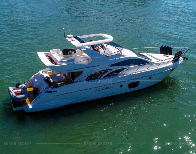 Lancha a venda Angra dos Reis Intermarine 600 Full 60 Pés 2008 em 2x Volvo Penta D12 800 diesel Pé de galinha
