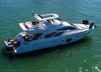 Lancha a venda Angra dos Reis Intermarine 600 Full 60 Pés 2008 em 2x Volvo Penta D12 800 diesel Pé de galinha