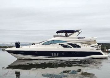 Lancha a venda Angra dos Reis Intermarine 600 Full 60 Pés 2006 em 2x Man 900 diesel Pé de galinha
